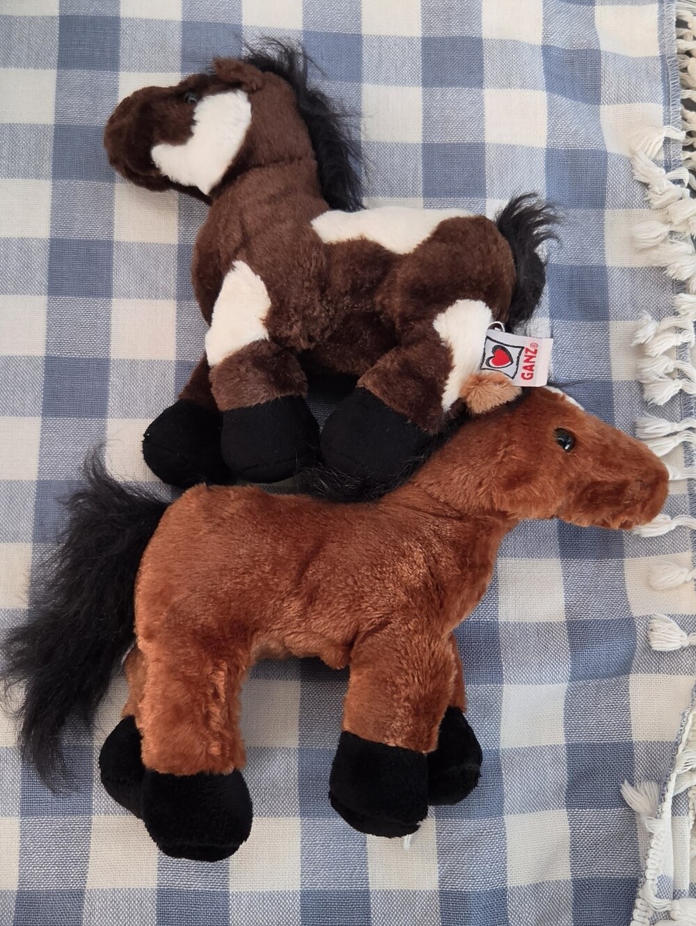 GANZ Webkinz Brown & White Plush Horse - Set Of 2 Ponies Included, No Codes